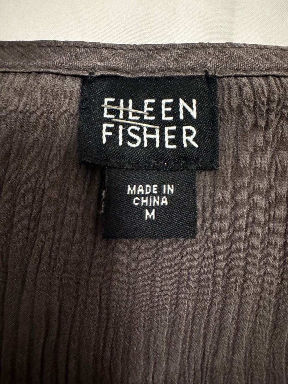 Pleated Crushed Silk Eileen Fisher Tank - Picture 2 of 3
